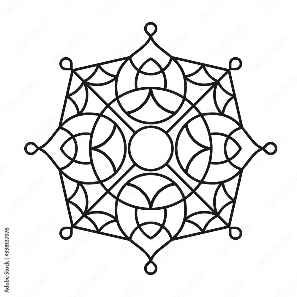 Obraz premium mandala vector logo icon illustration