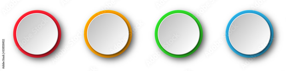 © chekman - Circles origami. Round shape of paper banner © chekman - Circles origami. Round shape of paper banner