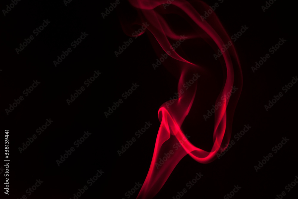 Red smoke on a black background. Copy space Red smoke on a black background. Copy space