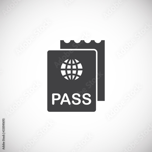 Travel erelated icon on background for graphic and web design. Creative illustration concept symbol for web or mobile app