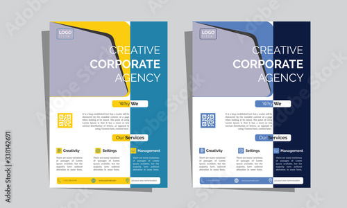 set of business flyer template or poster design with  minimal Graphic Design elements .