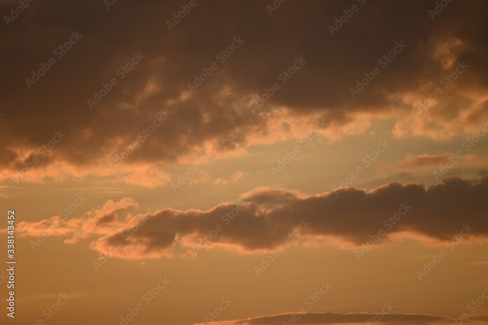 Wolken, Sky, Cloud, rot, Abendrot, Morgenrot