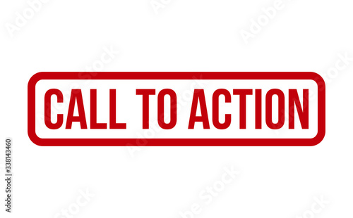 Call To Action Rubber Stamp. Red Call To Action Rubber Grunge Stamp Seal Vector Illustration - Vector