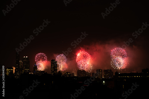 4th of july fireworks over manhattan 