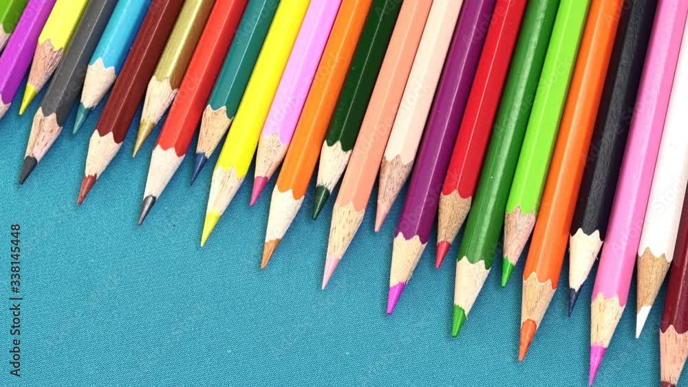 Colored Pencils Filmed In Motion. Colored Pencils Filmed In Motion.