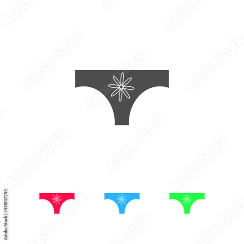 Women panties icon flat.