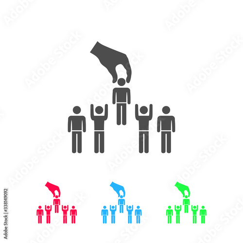 Recruitment concept icon flat