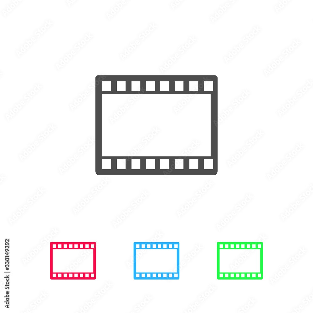 Fototapeta premium Film or Media icon flat