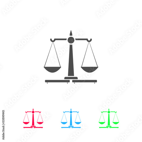 Justice Scales icon flat