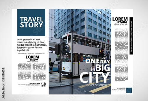 Printing magazine, brochure layout easy to editable