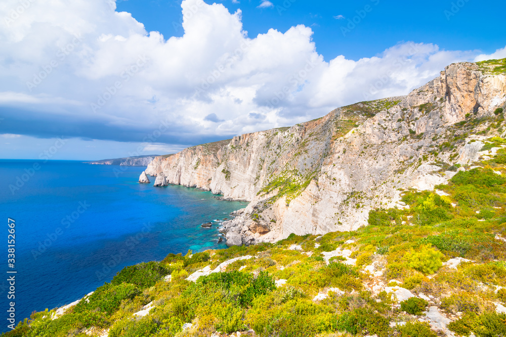 Beautiful view of Plakaki Rocks - Agalas -  Zakynthos Ionian Islands - Greece