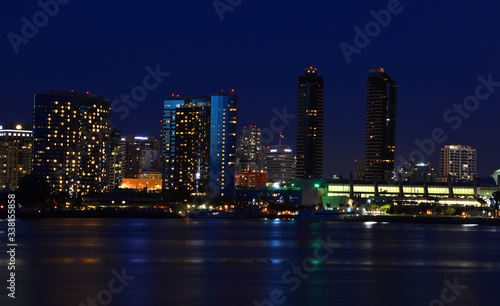 At night Downtown San Diego the eighth largest city in the United States, downtown San Diego serves as the cultural, financial center and central business.
