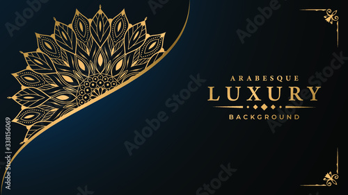 Modern luxury ornamental mandala background with arabesque pattern arabic
 islamic east style.decorative mandala for print, poster,cover, brochure, flyer, banner
