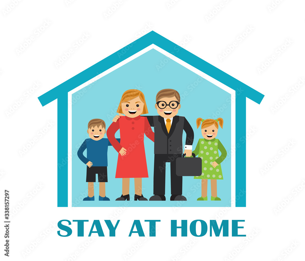cute family stay home because they are afraid of the virus
cute family stay home because they are afraid of the virus