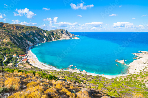 Beautiful view of Petani Beach - Kefalonia  Ionian Islands - Greece