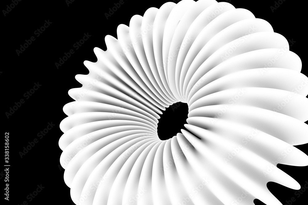 3d rendered illustration of a white abstract shape 3d rendered illustration of a white abstract shape