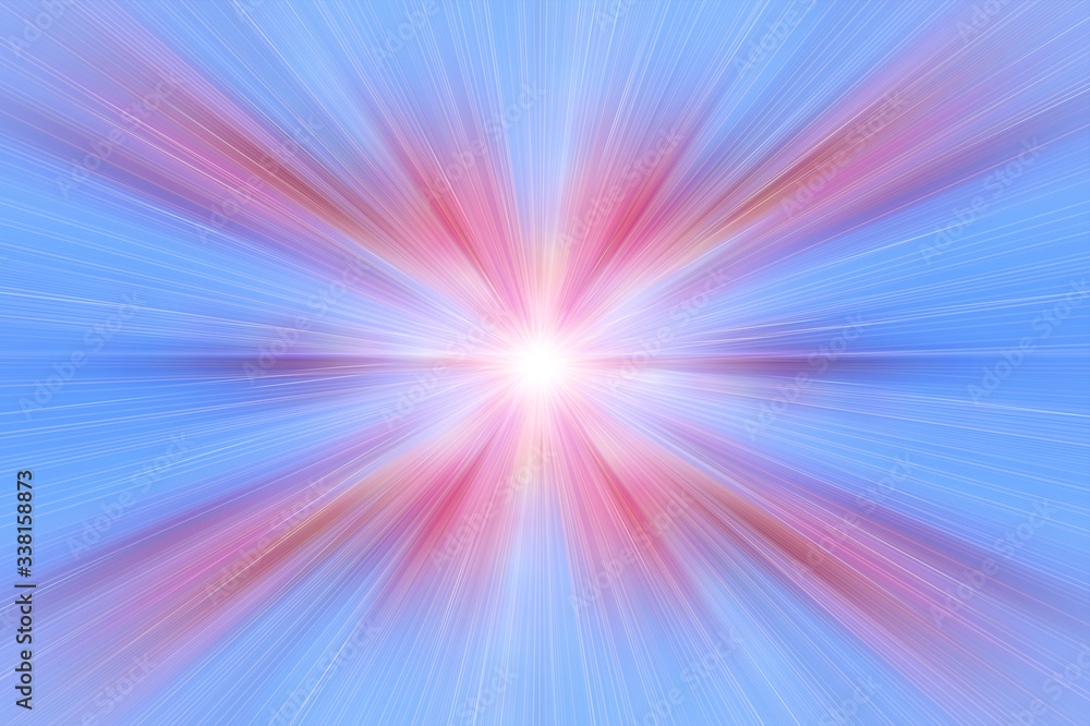Obraz premium Abstract image of blue and pink. Spring. Fantasy blurring color background. Blurred light. Variety of color. Background for motivational text. Abstract image of traffic.