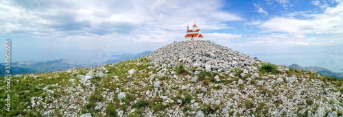 Amazing church on the top of mount Rumija