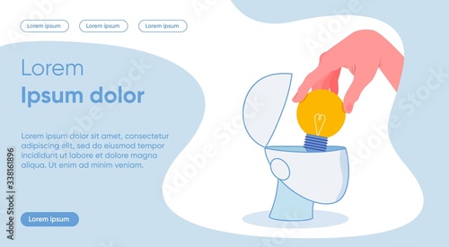 New Idea Birth Flat Landing Page Vector Template