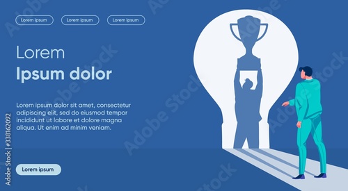 Idea Target Flat Landing Page Vector Template