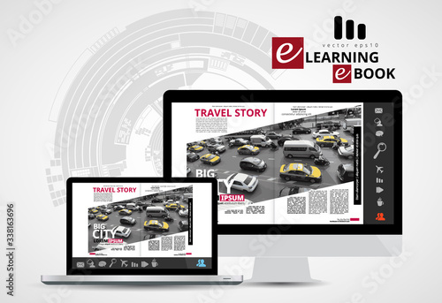 Corporate booklet or presentation templates. Easy for use in flyer, vector