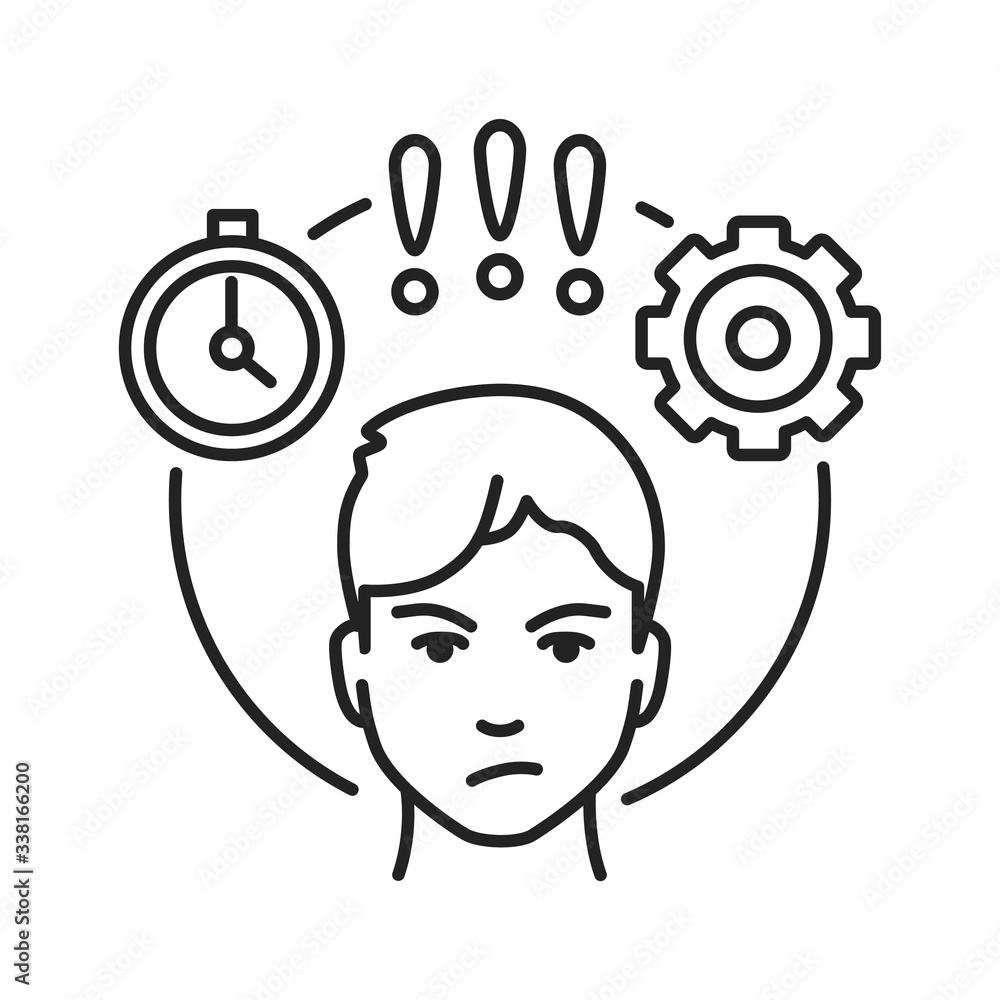 Anger management black line icon. Process of learning to recognize signs that person is becoming angry. Pictogram for web page, mobile app, promo. UI UX GUI design element. Editable stroke Anger management black line icon. Process of learning to recognize signs that person is becoming angry. Pictogram for web page, mobile app, promo. UI UX GUI design element. Editable stroke