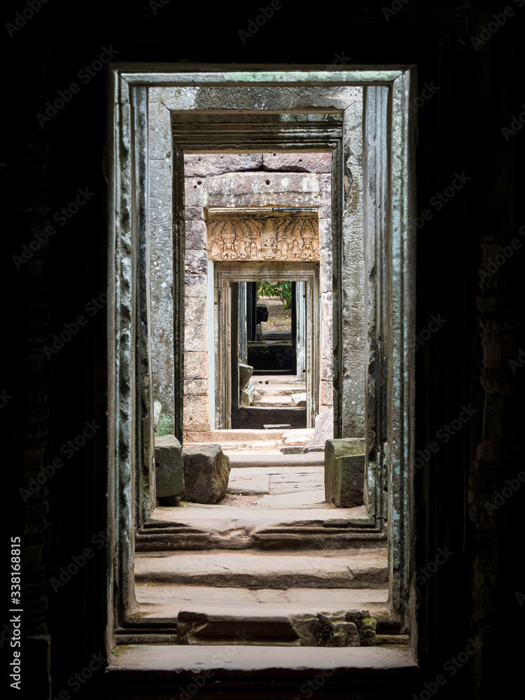 Fototapeta premium detail of Cambodia's Angkor wat temples