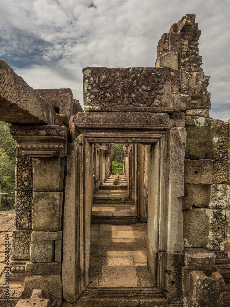 Fototapeta premium detail of Cambodia's Angkor wat temples
