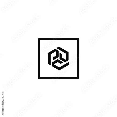 Initial letter P logo vector design template