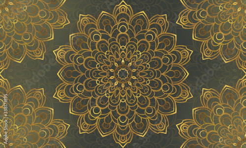 Abstract gold ornate background for design