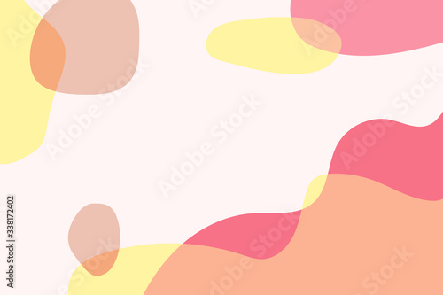 Vector bright background with copy space. Trendy design. Abstract elements colored in overlap style
