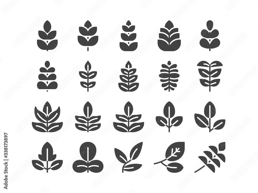 Compound Leaf Solid Glyph Icon Set Spring Concept Luxury Illustration Vector EPS 10. Compound Leaf Solid Glyph Icon Set Spring Concept Luxury Illustration Vector EPS 10.