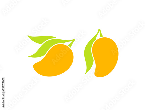 Canvas Print Mango with leaves