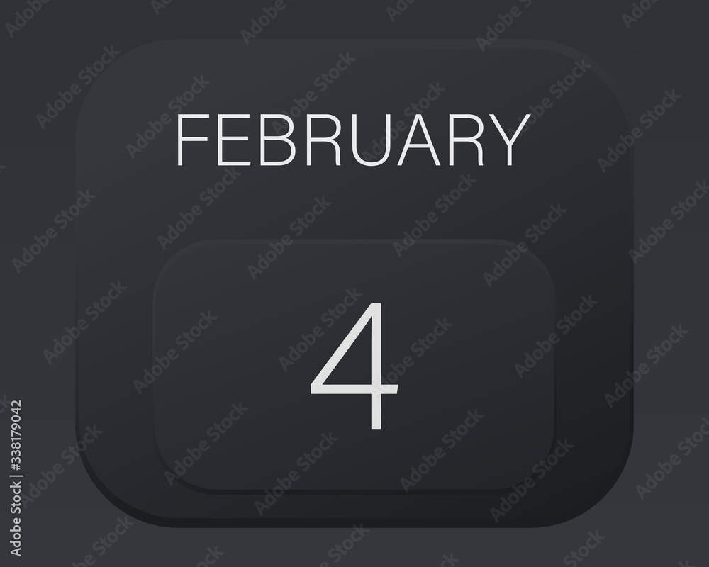 Design calendar 2021 year in trendy black style. Vector illustration symbol of a calendar. Stylish black gradient. Daily sign of the calender for web site design, logo, app, UI/UX. Winter February Design calendar 2021 year in trendy black style. Vector illustration symbol of a calendar. Stylish black gradient. Daily sign of the calender for web site design, logo, app, UI/UX. Winter February