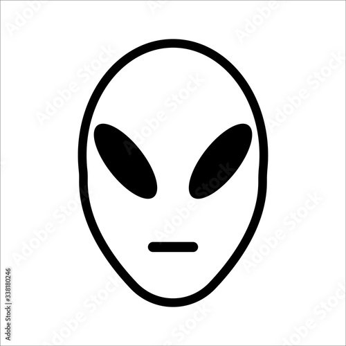 Alien icon on white background