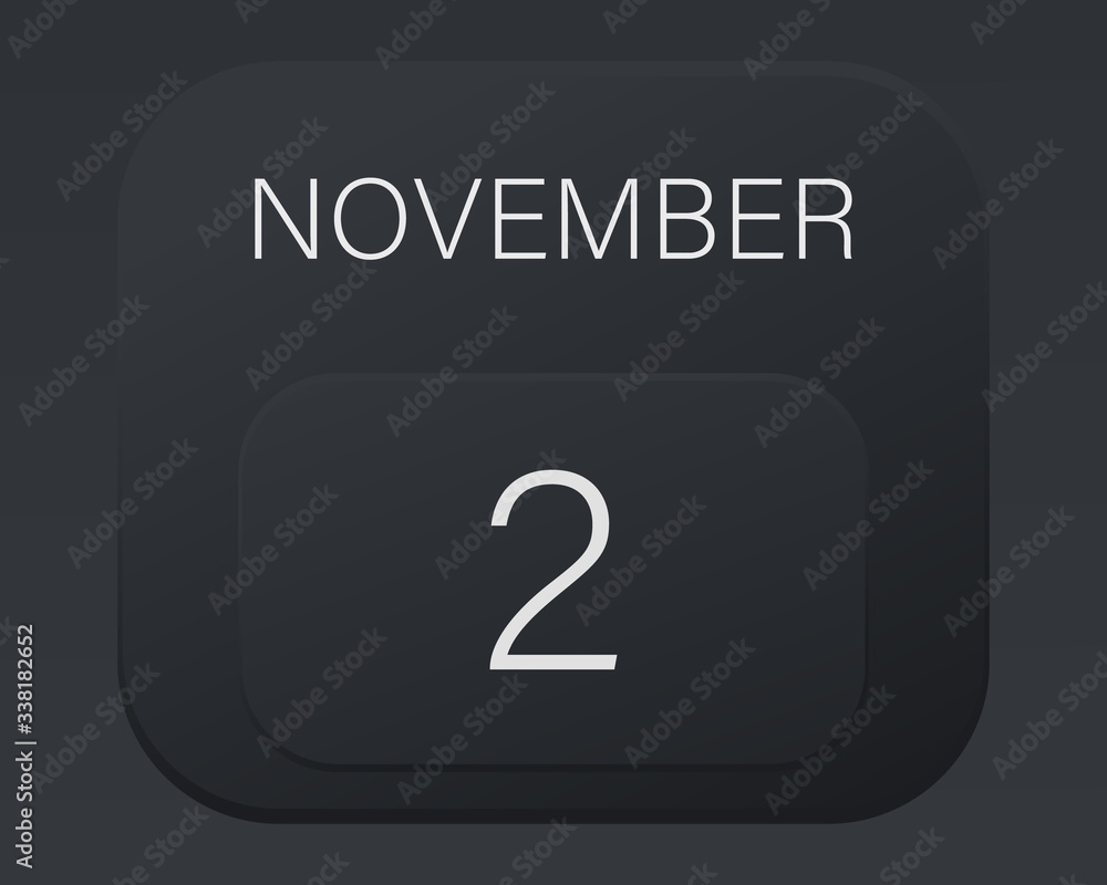 Design calendar 2021 year in trendy black style.Vector illustration symbol of a calendar.Stylish black gradient.Daily sign of the calendar for web site design,logo,app,UI/UX.Fall autumn November Design calendar 2021 year in trendy black style.Vector illustration symbol of a calendar.Stylish black gradient.Daily sign of the calendar for web site design,logo,app,UI/UX.Fall autumn November
