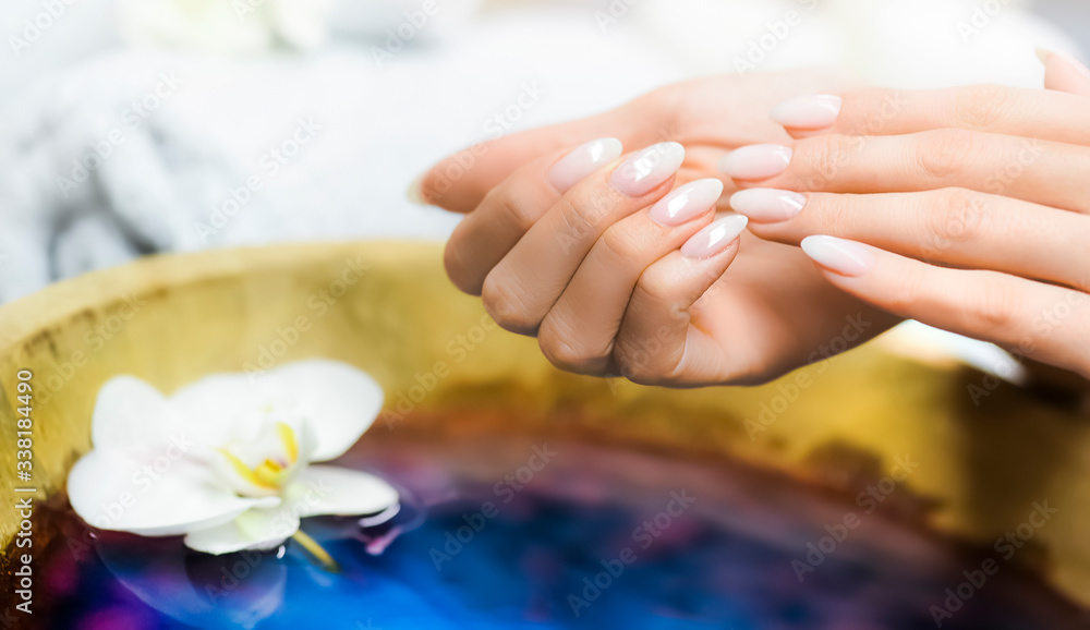 Spa treatment concept and product for female hand and feet spa.