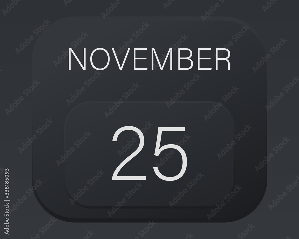 Design calendar 2021 year in trendy black style.Vector illustration symbol of a calendar.Stylish black gradient.Daily sign of the calendar for web site design,logo,app,UI/UX.Fall autumn November Design calendar 2021 year in trendy black style.Vector illustration symbol of a calendar.Stylish black gradient.Daily sign of the calendar for web site design,logo,app,UI/UX.Fall autumn November
