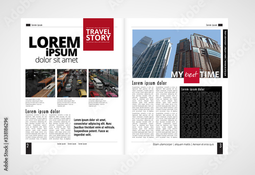 Printing magazine, brochure layout easy to editable