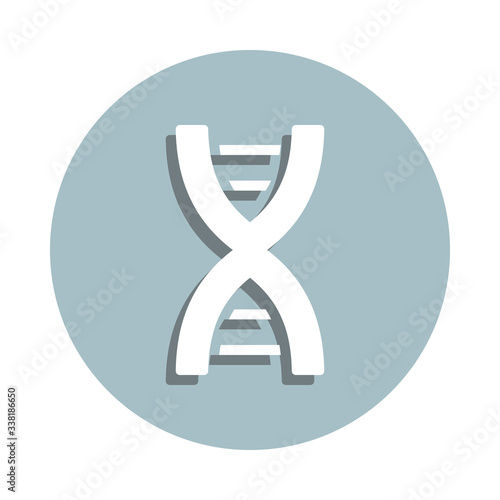 Dna badge icon. Simple glyph, flat vector of blood donation icons for ui and ux, website or mobile application