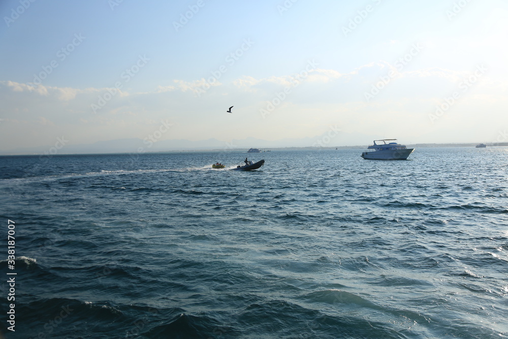 Fototapeta premium boat on the sea