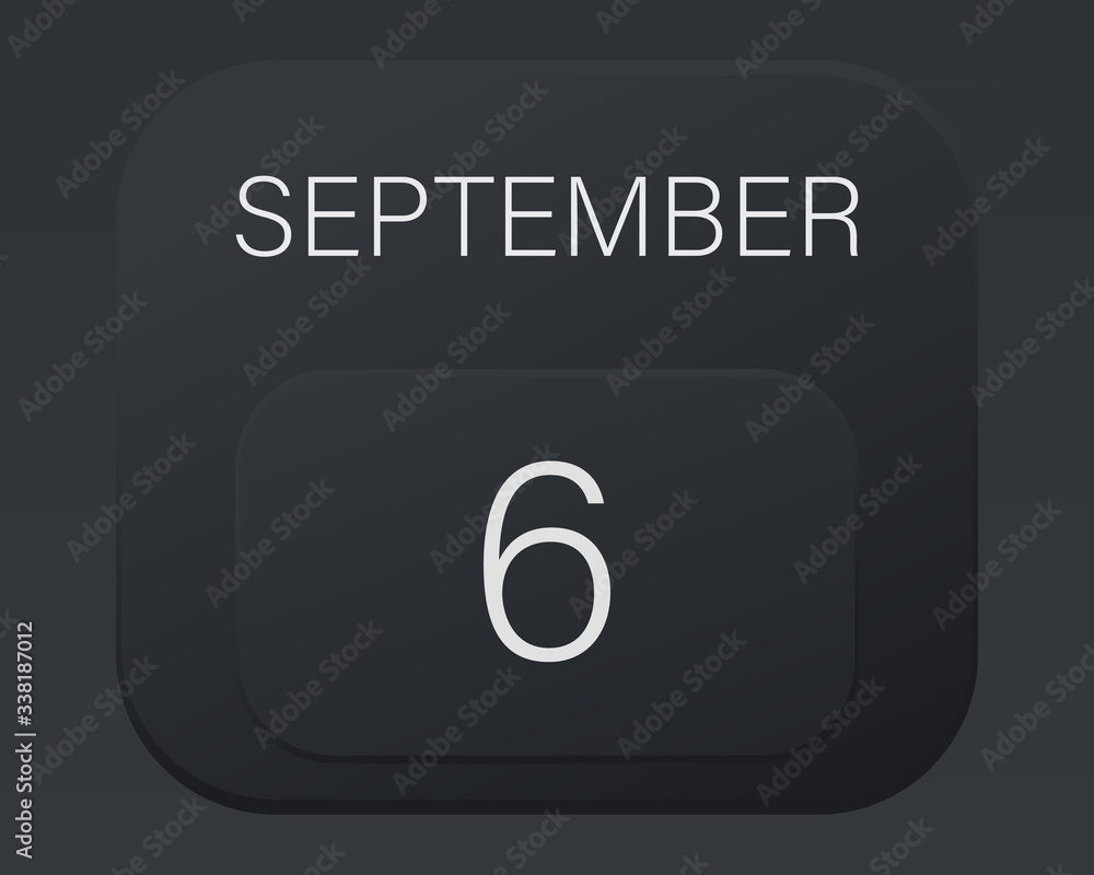 Design calendar 2021 year in trendy black style.Vector illustration symbol of a calendar.Stylish black gradient.Daily sign of the calendar for web site design,logo,app,UI/UX.Fall autumn September Design calendar 2021 year in trendy black style.Vector illustration symbol of a calendar.Stylish black gradient.Daily sign of the calendar for web site design,logo,app,UI/UX.Fall autumn September