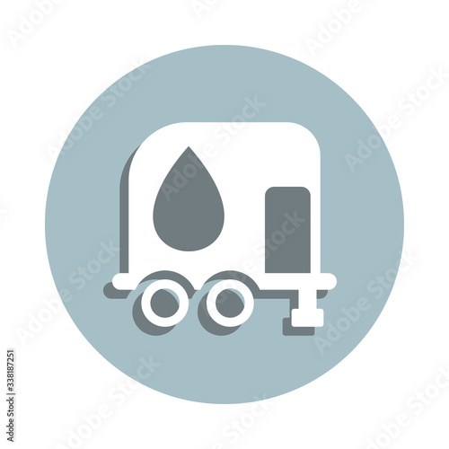 Caravan badge icon. Simple glyph, flat vector of blood donation icons for ui and ux, website or mobile application