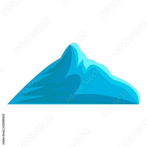 Abstract blue ice mountains icon. Cartoon of abstract blue ice mountains vector icon for web design isolated on white background