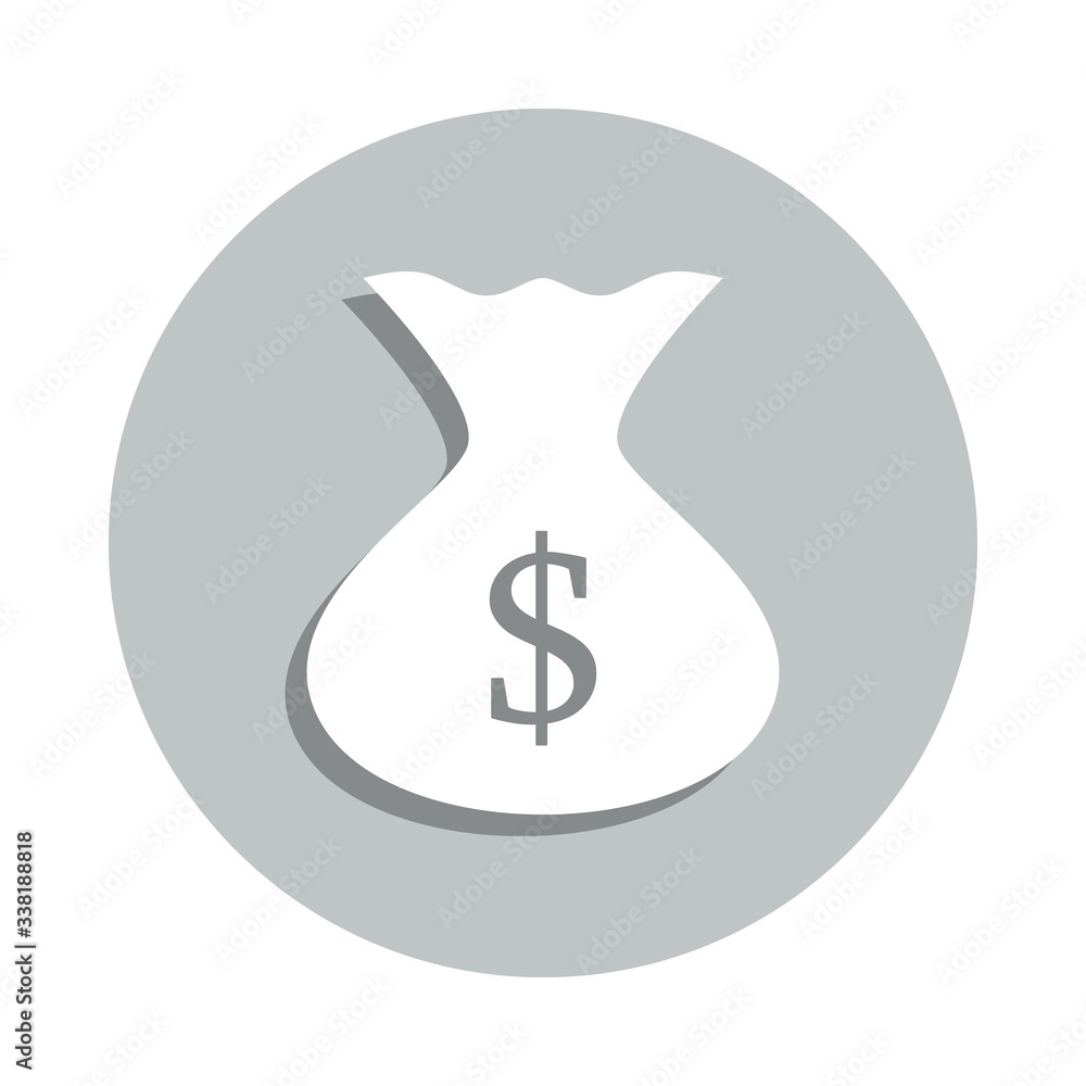 money bag badge icon. Simple glyph, flat vector of Banking icons for ui and ux, website or mobile application money bag badge icon. Simple glyph, flat vector of Banking icons for ui and ux, website or mobile application