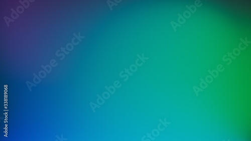 Abstract blue and green background realistic 3D rendering