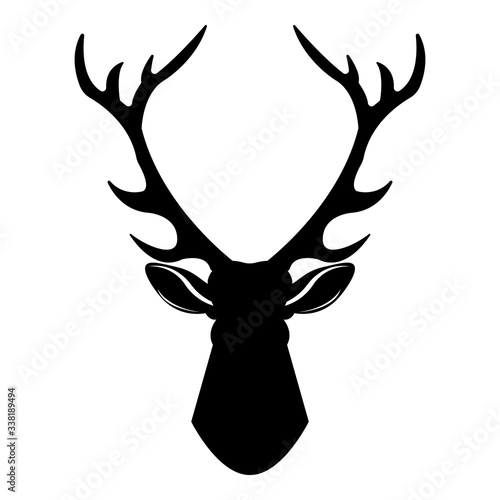 Deer head icon. Simple illustration of deer head vector icon for web design isolated on white background