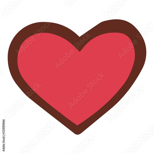 Red love heart icon. Hand drawn illustration of red love heart vector icon for web design Free Download Red love heart icon. Hand drawn illustration of red love heart vector icon for web design - GFXLoad