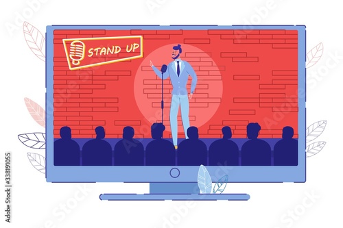 Comedy TV Show Program Broadcasting on TV-Set