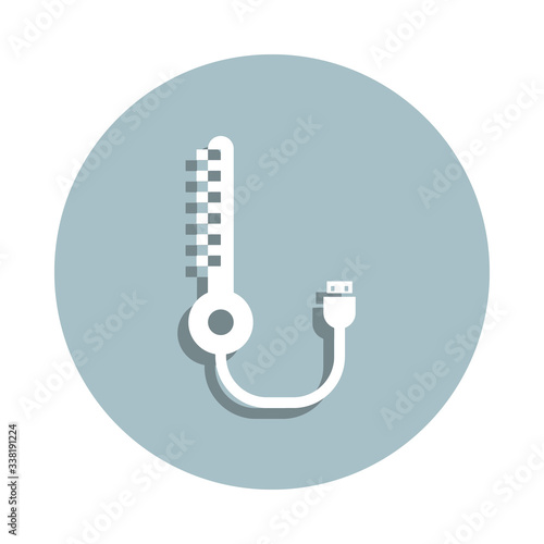 Thermal energy badge icon. Simple glyph, flat vector of energy icons for ui and ux, website or mobile application